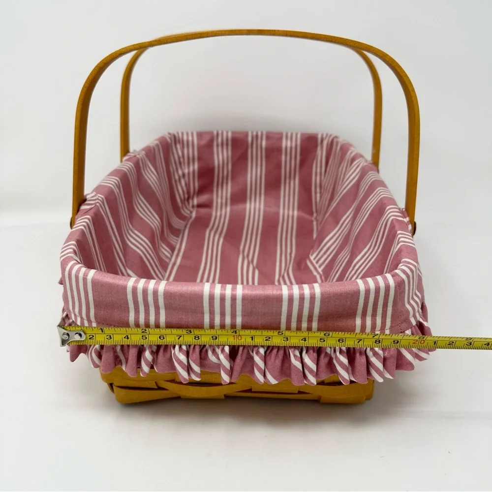 Vintage 1998 Longaberger Gather Handle Basket with Liner